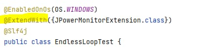 Registrierung der jPowerMonitor-Unittest-Extension
