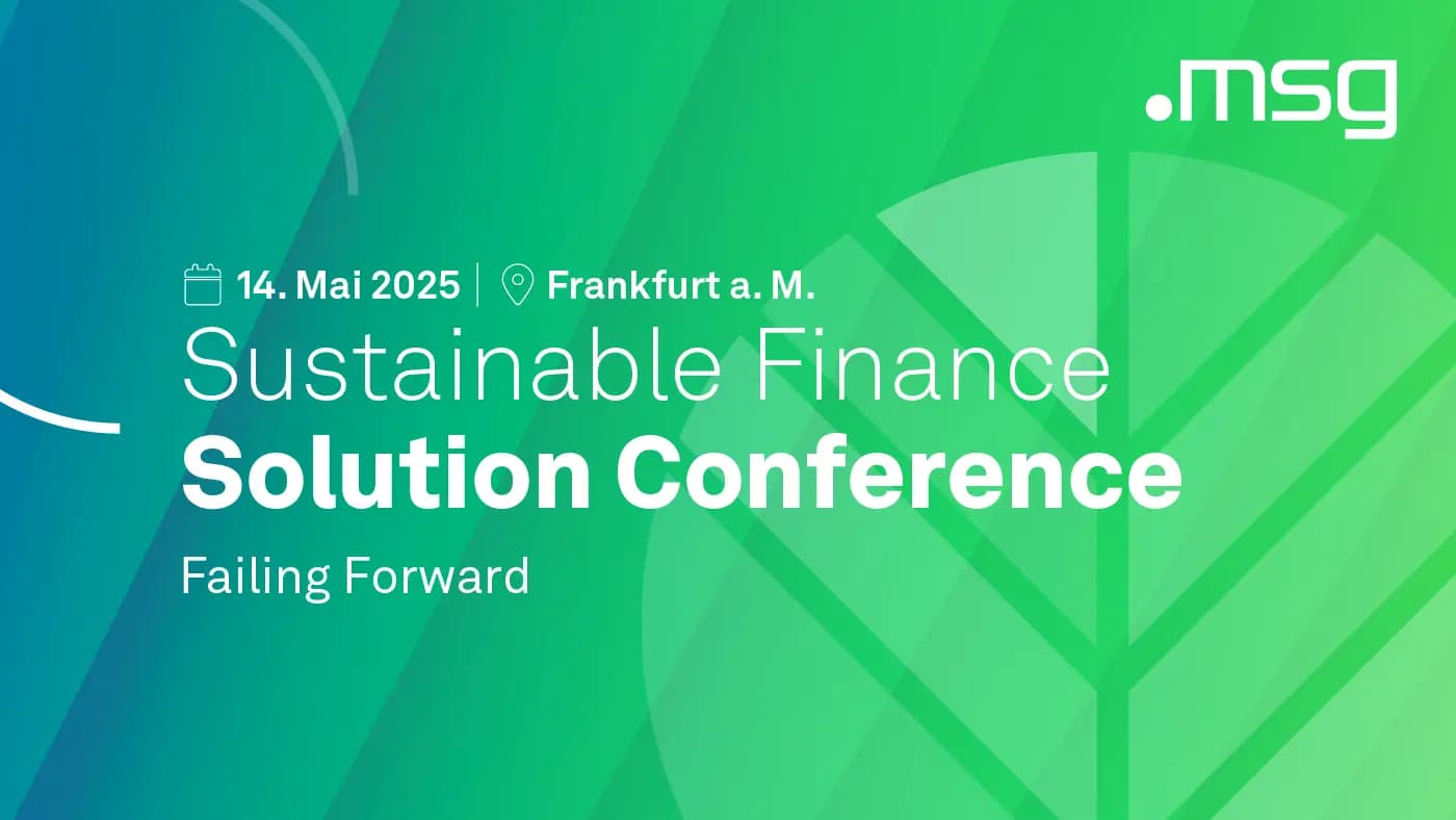 Sustainable Finance Solution Conference 2025 Keyvisual