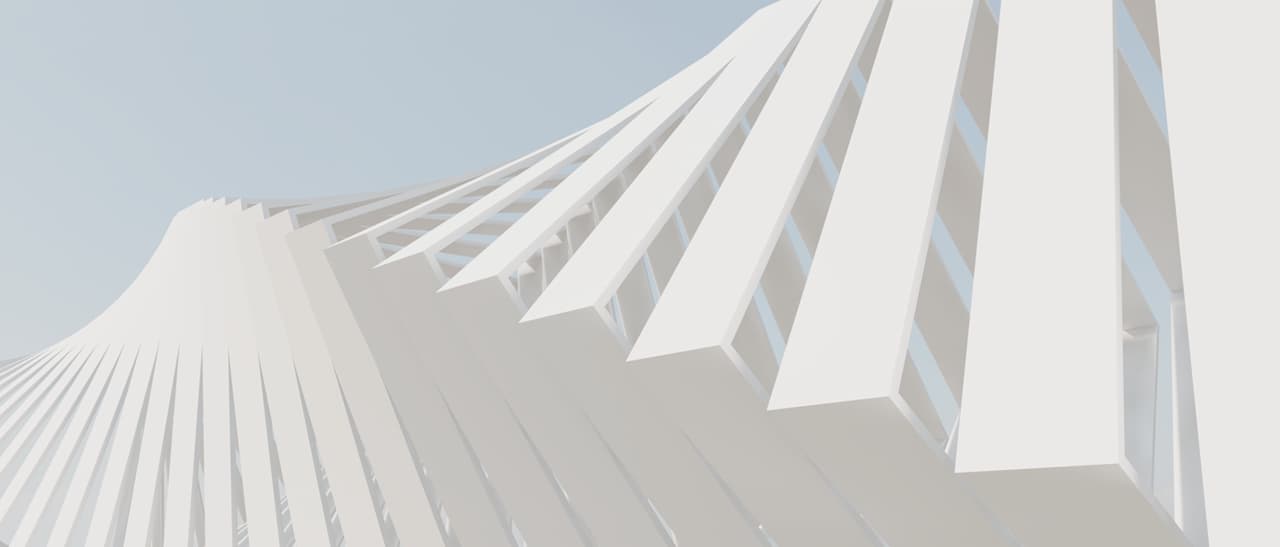 Moderne Architektur: CTA Image für Sustainable Finance Link