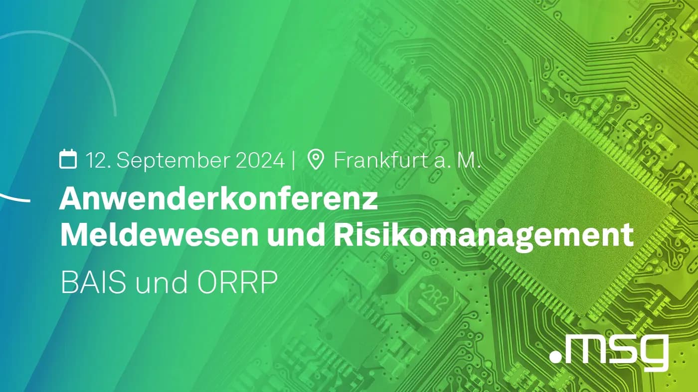 Anwenderkonferenz Meldewesen und Risikomanagement